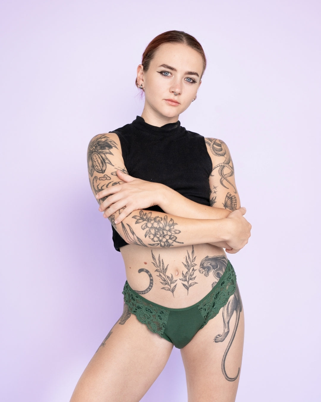 Period Panty – Brazilian mit Spitze (Heavy Flow)