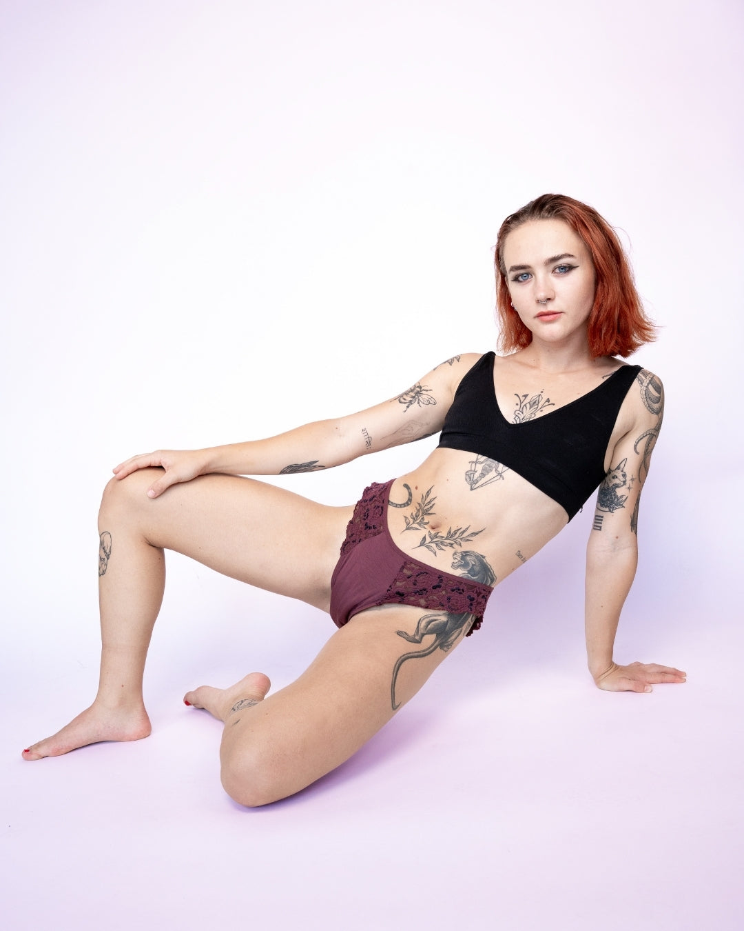 Period Panty – Brazilian mit Spitze (Heavy Flow)