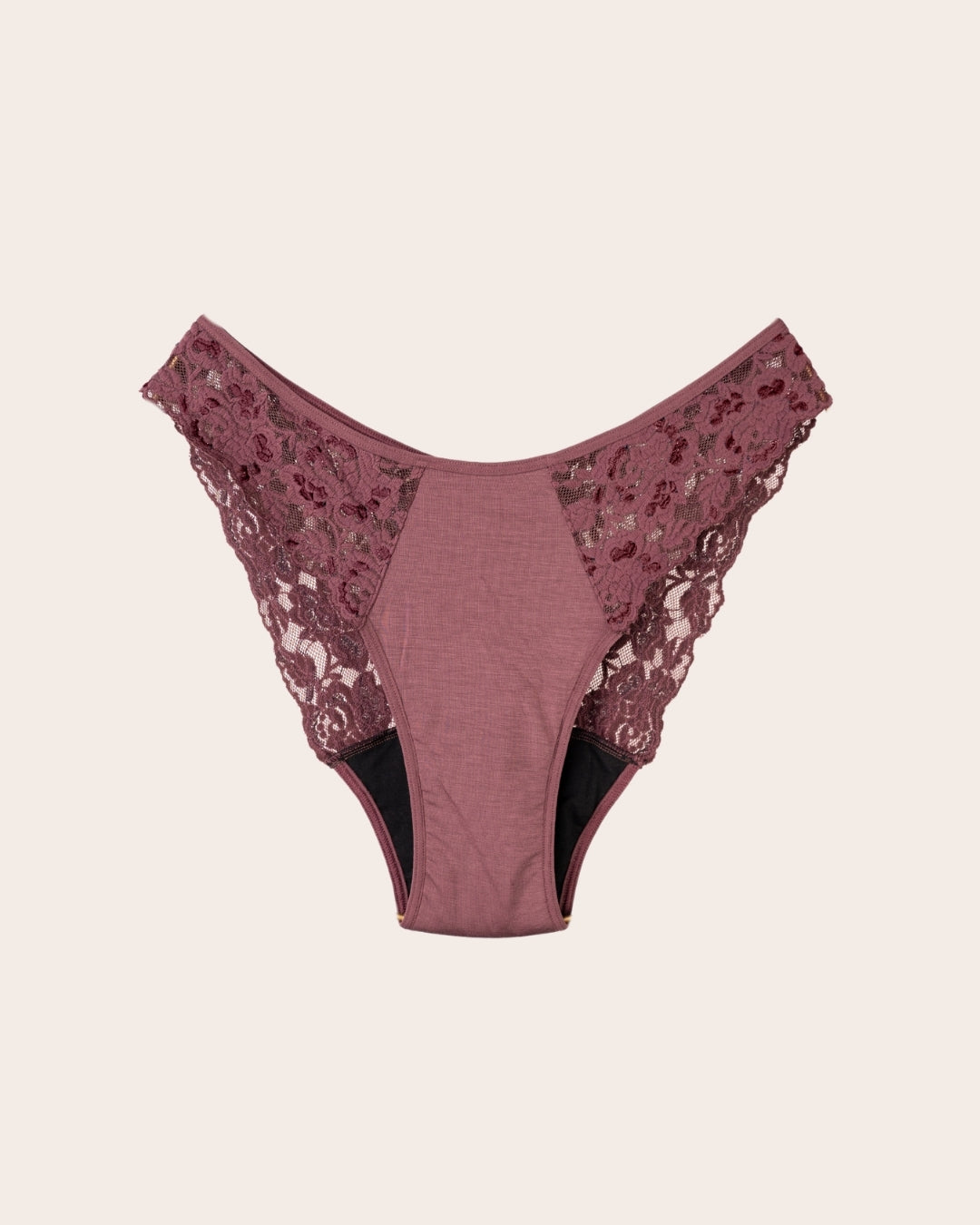 Period Panty – Roter Brazilian mit Spitze (Heavy Flow)