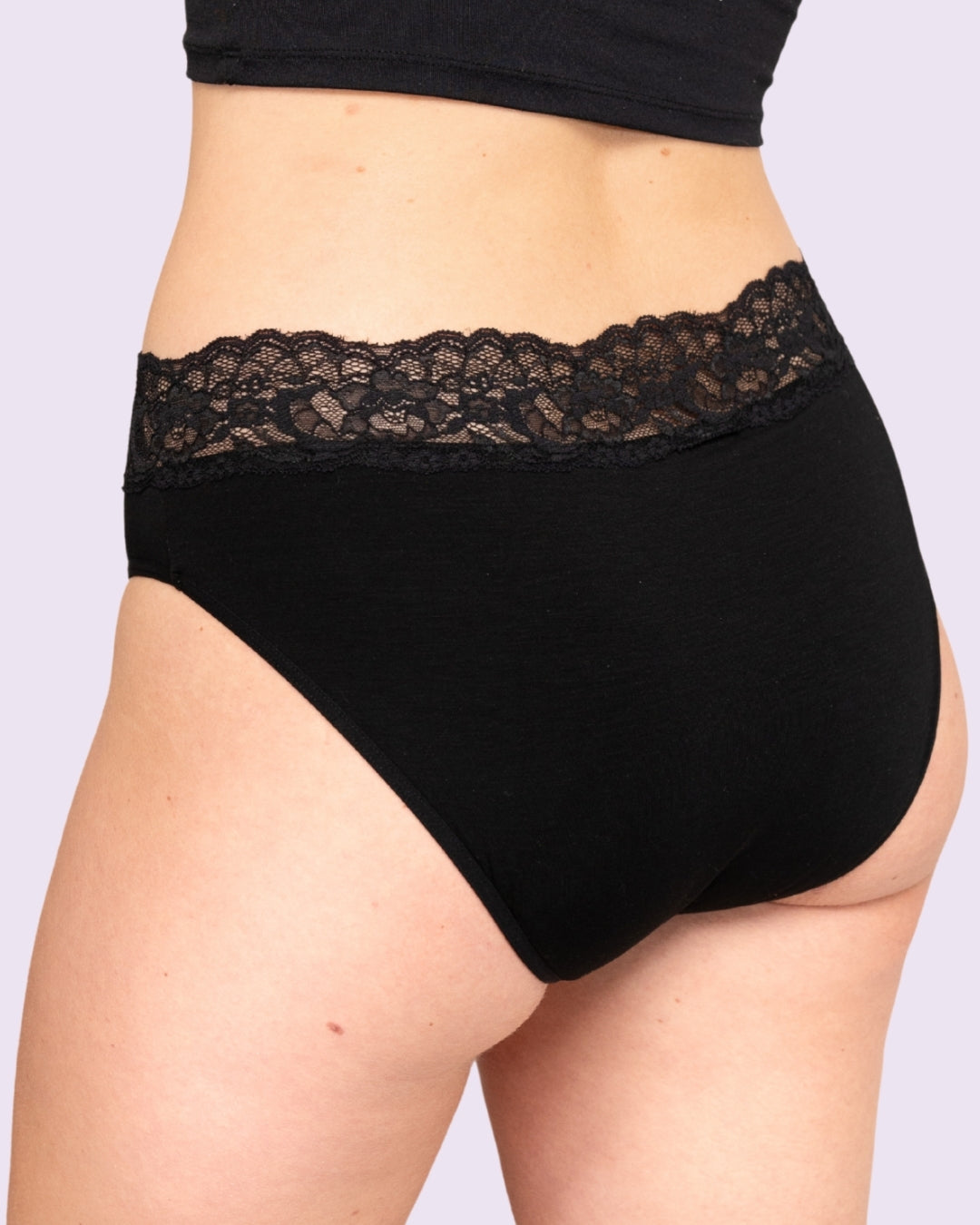 Period Panty – Hipster mit Spitzenrand (Heavy Flow)