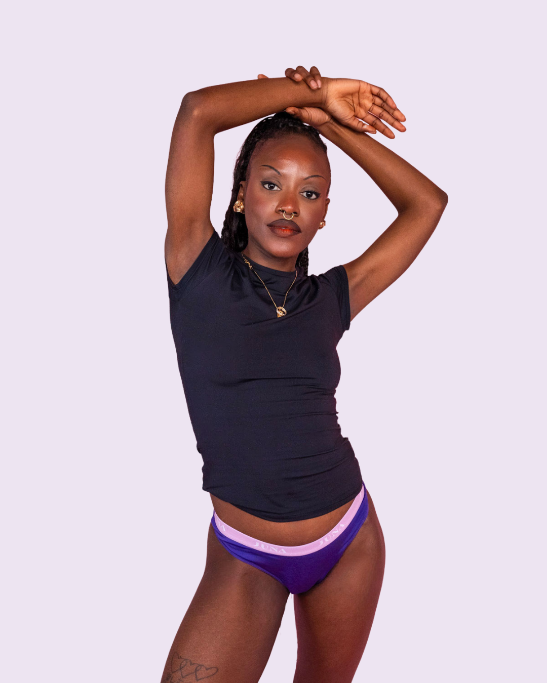 Period Panty – Tanga Violett (Light Flow)