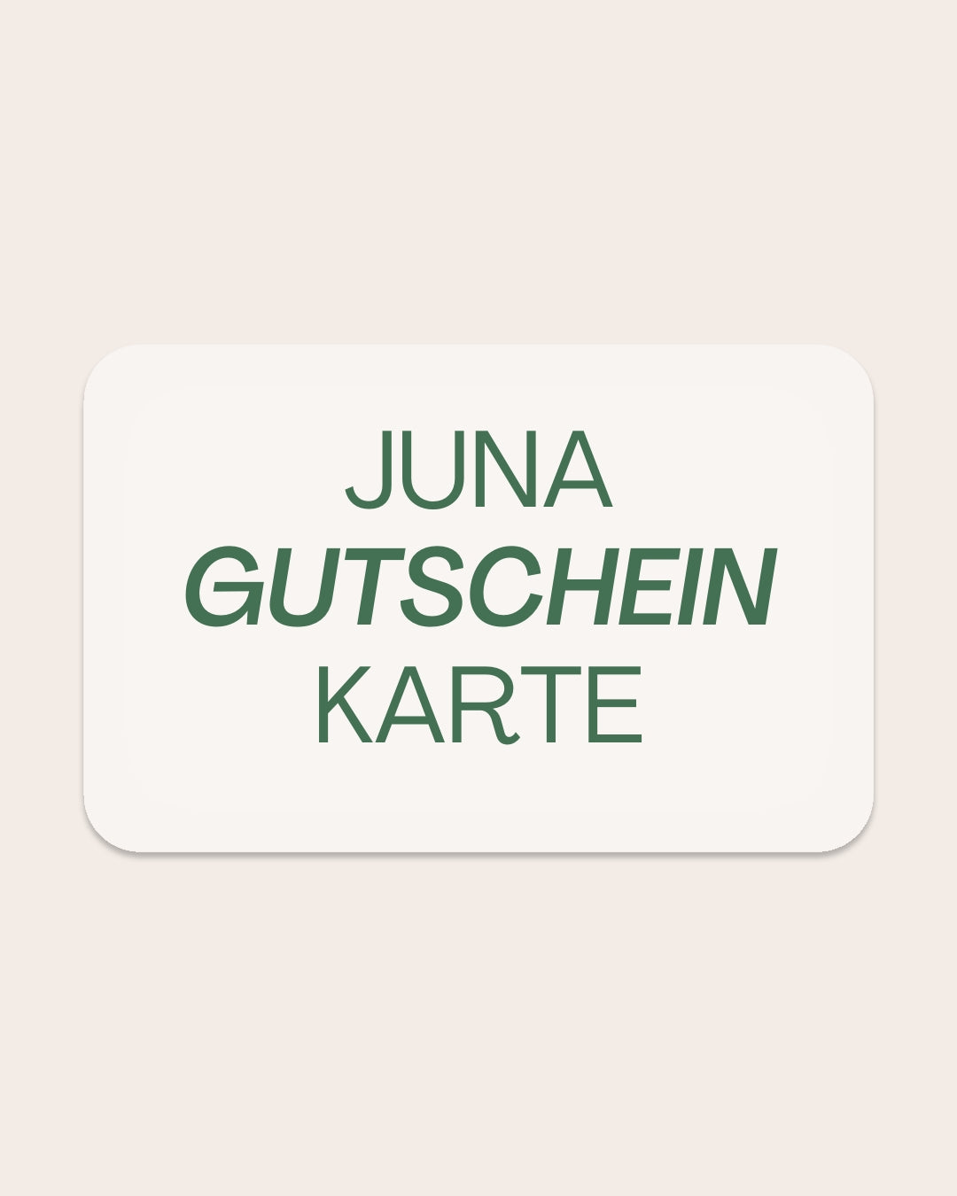 Juna Period Geschenkgutschein